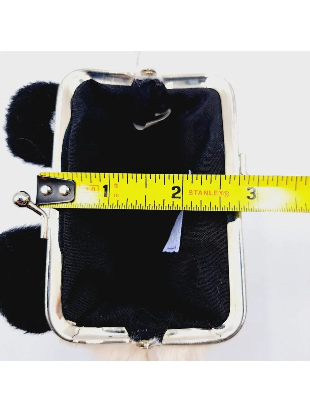 Kawaii Fluffy Panda Coin Purse With Button Eyes